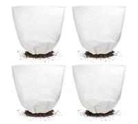 Set di 4 coperture antigelo da giardino in tessuto non tessuto, per esterni, per proteggere le piante contro il gelo, i danni del gelo e le cadute di temperatura sotto i 32 Fahrenheit (bianco)