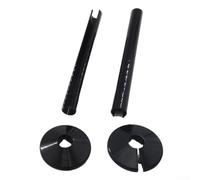 Set di 4 coperture decorative in plastica per tubi di scarico a gas e scaldabagno, eleganti manicotti protettivi per valvole del radiatore, facili da installare, colore nero