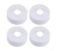 Set di 4 coperture decorative per doccia, a forma di rosa, con valvola angolare, per tubi del radiatore e rubinetti, colore bianco