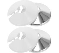 Set di 4 coperture decorative per tubi idraulici e tubi dell'acqua per tubi flessibili da giardino, in tessuto Oxford 210D resistente, impermeabili e resistenti, da 15 mm, colore bianco