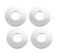 Set di 4 coperture decorative per tubi in acciaio inox con design diviso e forte meccanismo di chiusura per un migliore occultamento del tubo e protezione della parete (diametro interno del foro 2,4