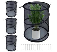 Set di 4 coperture per piante da giardino in rete, serra pop up per orto, dimensioni 50 x 33 cm