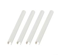 Set di 4 coperture per tubi del radiatore, con variazioni di lunghezza per tubi di riscaldamento, materiale plastico di dimensioni 15 mm di diametro, lunghezze 200 mm, 300 mm, 500 mm (bianco, 200 mm)