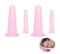 Set di 4 coppettazioni per viso, coppette in silicone, per viso, collo, schiena, per massaggiare gli occhi