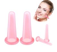 Set di 4 coppette in silicone, con coppette in silicone, anti-cellulite, per massaggio facciale, coppette per il rilassamento muscolare, circolazione sanguigna