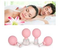 SET DI 4 COPPETTE PER MASSAGGIO FACCIALE SFERA IN SILICONE MASSAGGIATORE SCHIENA