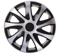 Set di 4 copricerchi copriruota copriruote argento nero auto 16 pollici