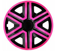 NRM Action - Set di 4 copricerchi universali per auto (rosa/nero, 15")