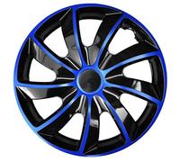 Set di 4 copricerchi quad nero/blu, 13 pollici