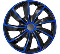 Set di 4 copricerchi quad nero/blu, 15 pollici
