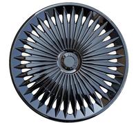 Set di 4 coprimozzi copricerchioni universali da 16 pollici, accessori esterni ricambio for auto(Black)