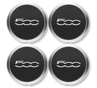 Set Di 4 Coprimozzi In Lega Per Fiat 500 07 - Coprimozzi In Cromo 133Mm