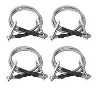Set di 4 corde in gomma con moschettone per teloni, tende da sole e tende da sole, fissaggio resistente alle intemperie