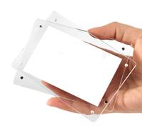 Set di 4 cornici fotografiche in acrilico, riutilizzabili galleggianti 7,6 x 7,6 cm, per collage e foto, autoadesive per parete, frigorifero, scaffale, ornamento esemplare, prezzo (10 x 10 cm)