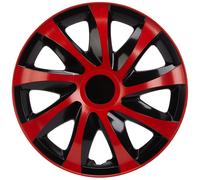 NRM ko238 Copricerchi Universali Draco CS, Nero/Rosso, 14 Pollici, Confezione da Pezzi