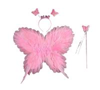 Set di 4 costumi da principessa da fata con bacchetta magica e gonna per feste di compleanno, costume da fata, set da fata, bacchetta, bacchetta, bacchetta, corona, per ragazze e donne adulte