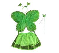 Set di 4 costumi da principessa da fata con bacchetta magica e gonna per feste di compleanno, costume da fata, set da fata, bacchetta, bacchetta, bacchetta, corona, per ragazze e donne adulte