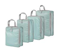 Set di 4 cubi a compressione per valigie, espandibili per bagagli da viaggio, accessori da viaggio, organizer (blu lago)