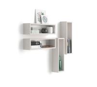 Set di 4 Cubi da parete Iacopo, Bianco Frassino