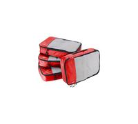 Set di 4 cubi organizer da viaggio Amazon Basics - Rosso medio