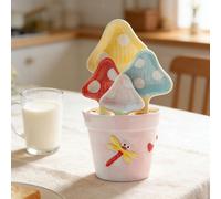 Set di 4 cucchiai dosatori per sale e zucchero a forma di grazioso vaso