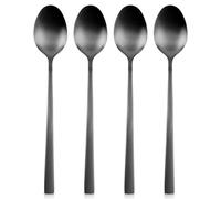 Set di 4 cucchiaini da cocktail in acciaio nero.