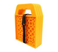 Set di 4 cuscinetti antiscivolo gialli per cric RV Heavy Duty | Per cuscinetti di carico pesanti, texture antiscivolo, materiale PP giallo, set da 4, supporto affidabile per esterni