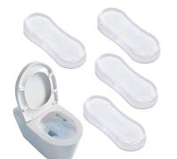 Set di 4 cuscinetti in gomma per copriwater - in silicone forte adesivo, paraurti trasparente per sedile WC, kit di ricambio per bidet e coperchio del WC