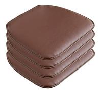 Set di 4 cuscini antiscivolo in pelle impermeabili per sedie da pranzo, colore marrone, perfetti per uso domestico e ristorante