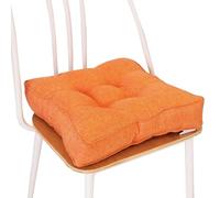 Set di 4 cuscini quadrati neri per sedie da pranzo per interni ed esterni, spessore 10 cm, comodi cuscini per cucina e giardino (sedie non incluse)