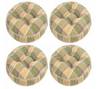 Set di 4 cuscini rotondi per sedie per sala da pranzo, 40 cm, cuscini circolari per sgabelli alti, bistrot, bar e sedie da cucina, morbidi cuscini per interni comodi