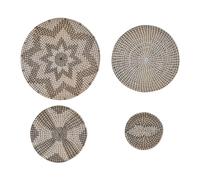 Set di 4 decorazioni da parete in alghe naturali in alghe marine fatte a mano Pi