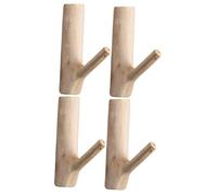 Set di 4 decorazioni da parete in legno, stile vintage, senza chiodi, in legno massello, senza unghie, decorazione rustica per interni