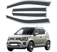Set di 4 Deflettori d'Aria Adesivi per Suzuki Ignis 2016-2024 2025, Deflettori D’Aria Finestrino Laterale Visiera Sun Pioggia Guard Ombra Scudo