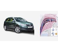 Set di 4 deflettori d'aria tipo IN-CHANNEL compatibile con SKODA KAROQ 5 porte SUV 2017 2018 2019 2020 visiere laterali in vetro acrilico