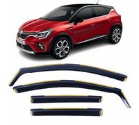 Set di 4 deflettori d'aria tipo IN-CHANNEL compatibili con Renault Captur modelli dal 2020 al 2024, deflettori laterali in acrilico per finestrini Renault Captur MK2
