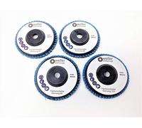 Set di 4 dischi lamellari, grana: 40/60/80/120, adatti per Bosch GWS 10,8 V e 12 V, 76 mm - Dischi abrasivi per acciaio inox e legno