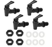 Set di 4 distributori di bevande in plastica per rubinetto, dispenser denso, rubinetto da 3/4", adatto per fori da 17,8 mm, 4 rubinetti di ricambio per erogatore di succhi di frutta, barile di birra e