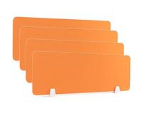 Set di 4 divisori per ufficio insonorizzanti per la riduzione del rumore, barriere per distrazioni visive, arancione, 30 x 100 cm