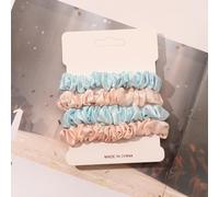 Set di 4 elastici per capelli in raso, per donne e ragazze, accessori per capelli, materiale di alta qualità, design antiscivolo, senza dolore, senza danni (L)