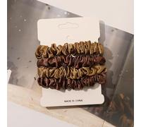Set di 4 elastici per capelli in raso, per donne e ragazze, accessori per capelli, materiale di alta qualità, design antiscivolo, senza dolore, senza danni (M)