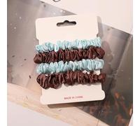 Set di 4 elastici per capelli in raso, per donne e ragazze, accessori per capelli, materiale di alta qualità, design antiscivolo, senza dolore, senza danni (I)