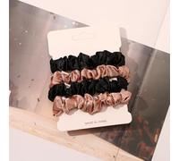 Set di 4 elastici per capelli in raso, per donne e ragazze, accessori per capelli, materiale di alta qualità, design antiscivolo, senza dolore, senza danni (Y)