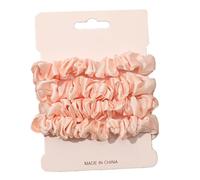 Set di 4 elastici per capelli in raso, per donne e ragazze, accessori per capelli, materiale di alta qualità, design antiscivolo, senza dolore, senza danni (C)