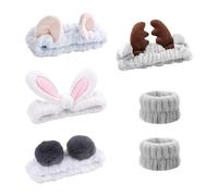 Set di 4 Fasce per Capelli da Donna - Nastri Elastici Morbidi e Assorbenti per Lavare il Viso, Trucco, Cura del Viso e Fare il Bagno