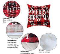 Set di 4 federe decorative "Buon Natale" per cuscini, ideali per divano, letto e soggiorno.
