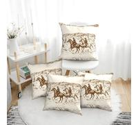Set di 4 federe per cuscini 30,5 x 30,5 cm, motivo: cowboy del deserto occidentale, 1 federa quadrata decorativa per divano, letto, soggiorno, decorazione della casa, morbida federa per cuscino per