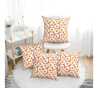 Set di 4 federe per cuscini, 30,5 x 30,5 cm, motivo uova fritte, decorative, per divano, letto, soggiorno, casa, morbide, per divano e camera da letto