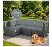 Set di 4 federe per cuscini da esterno 2025, resistenti all'acqua, di ricambio per mobili da giardino, morbide fodere per rattan e divano, colore curry scuro, set da 4 (misura tripla)