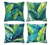 Set di 4 federe per cuscini in velluto verde, 55 x 55 cm, morbide federe quadrate per divano, soggiorno, camera da letto, casa colonica, decorazione elegante per la casa